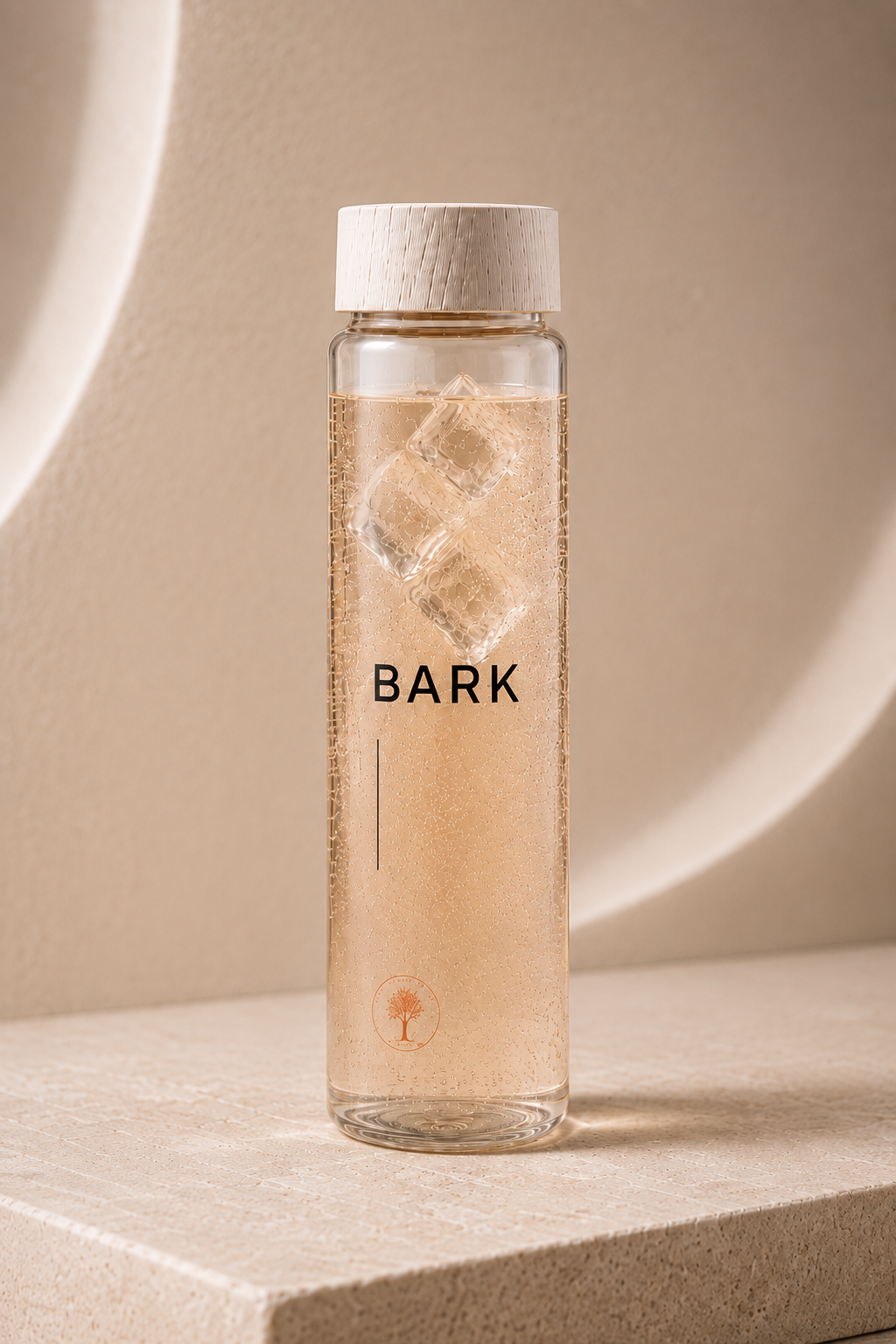 BARK Clear Protein mit Eis in der Glasflasche